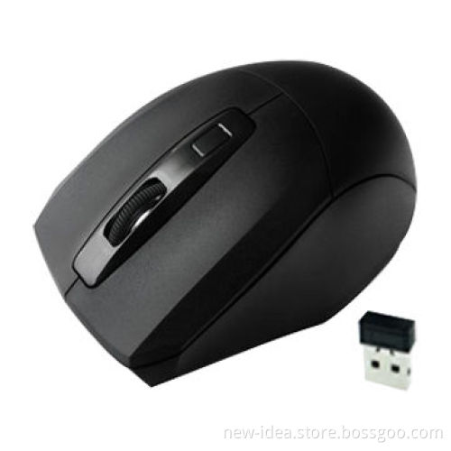 2.4GHz Wireless Optical Mouse with 3 Keys and USB Receiver, Measures 104.6 x 70 x 38.6mm